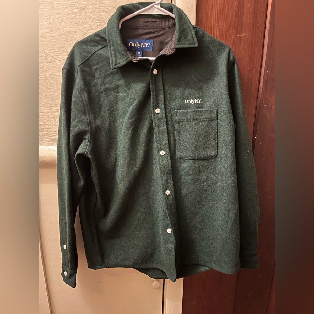 Green Button Down - image 1